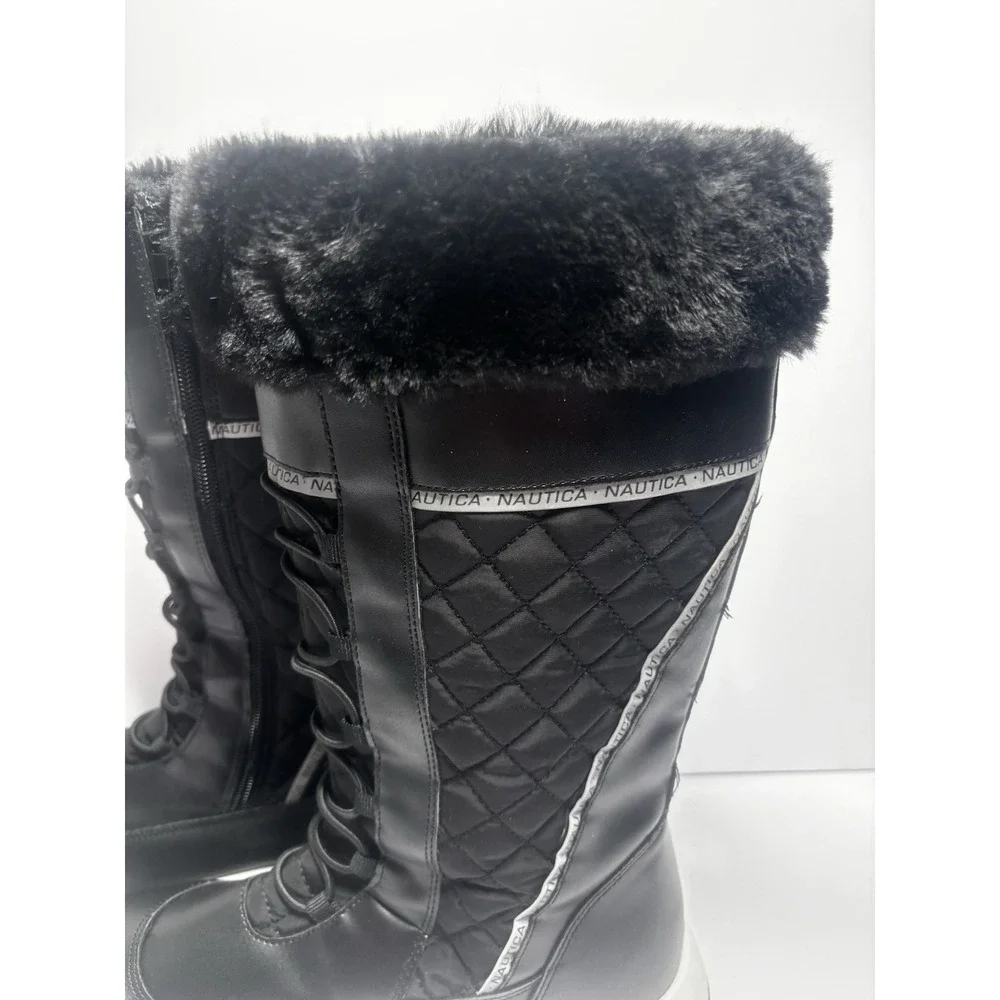 Nautica Everly Women's Boots 8.5 Everly Cold Weather Winter Artic Black‎